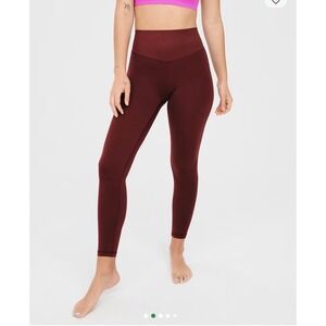 OFFLINE by Aerie Real Me Xtra 7/8 Leggings Burgundy Maroon High Rise Medium